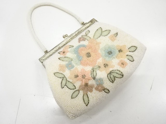 アンティーク　ビーズ　ハンドバッグ